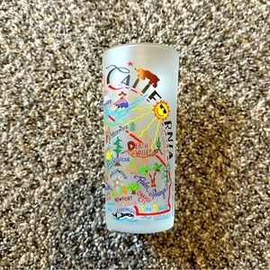 California collectible souvenir glass